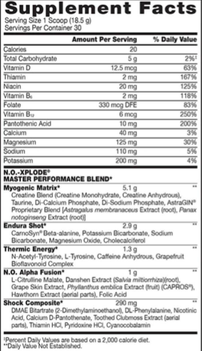 Bsn No Xplode 30 Serving New Formula