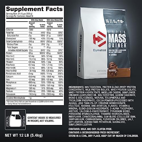 DYMATIZE SUPER MASS GAINER 12 LBS