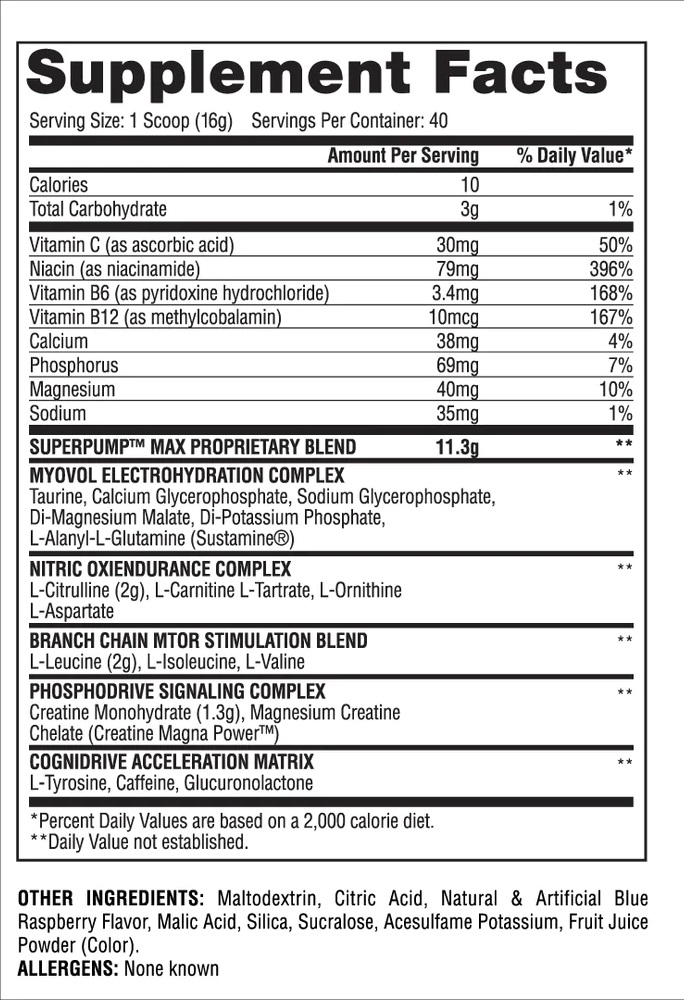 Gaspari Nutrition Superpump Max 40 Serving