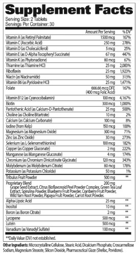 Gat Sport Mens Multi Test 60 Tabs