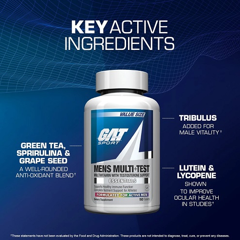 Ingredientes clave de GAT Sport Mens Multi Test