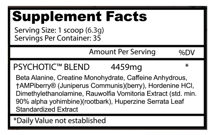 Insane Labz Psychotic 35 Servs