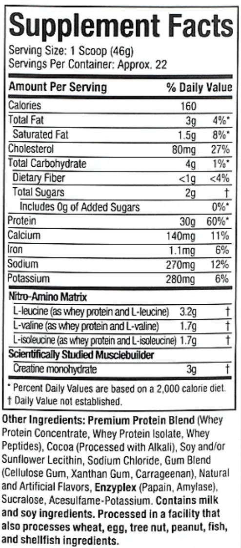 Muscletech Nitro Tech Hardcore Performance Series 2 Lbs