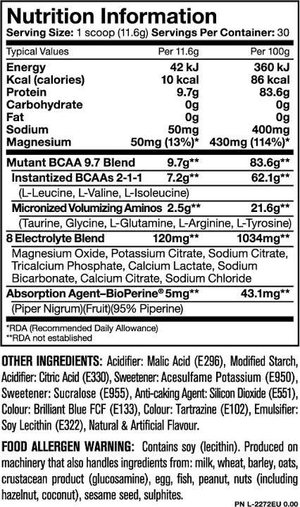 Mutant Bcaa 9.7 30 Serving