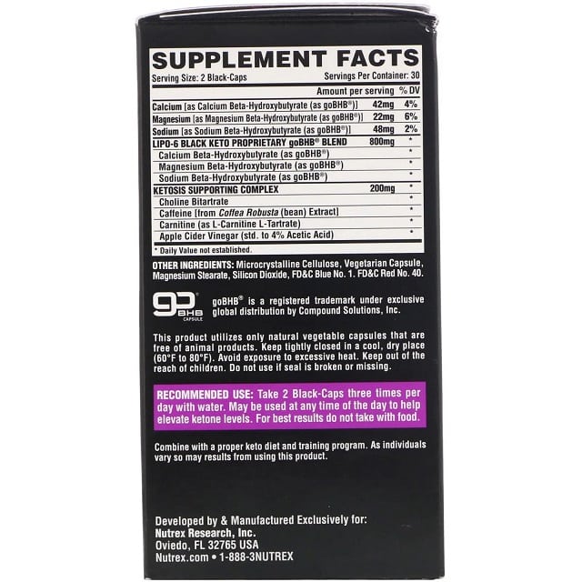 Nutrex Lipo 6 Black Keto 60 Caps