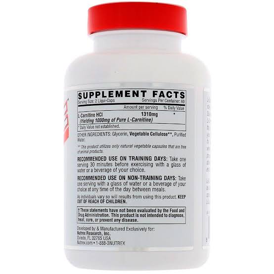 Nutrex Lipo 6 Carnitine 60 Liquid Caps