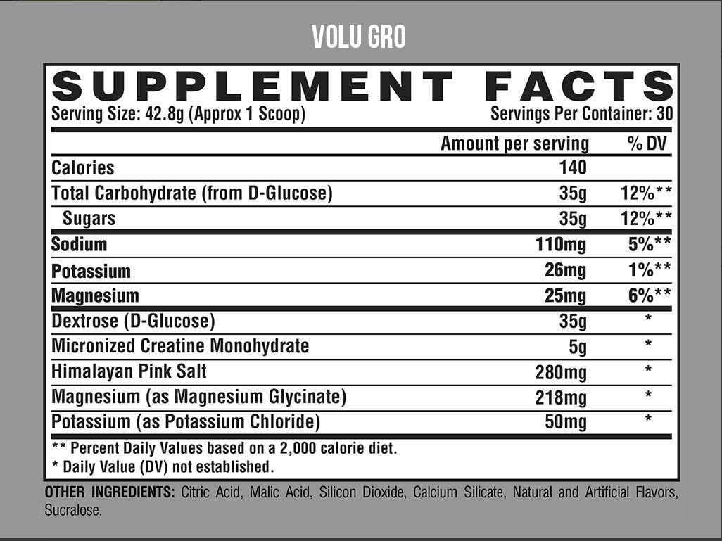 Nutrex Volu Gro 30 Servs