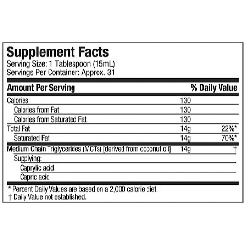 Purely Inspired 100% Pure Mct Oil 16 Fl Oz