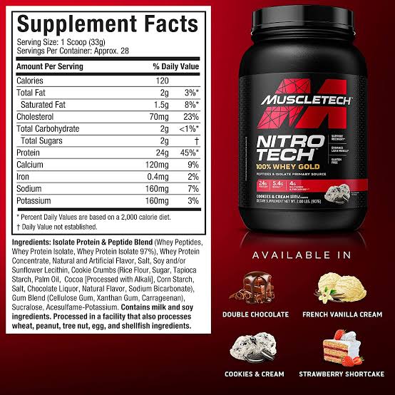 Muscletech Nitro-Tech 100% Whey Gold 2 Lbs