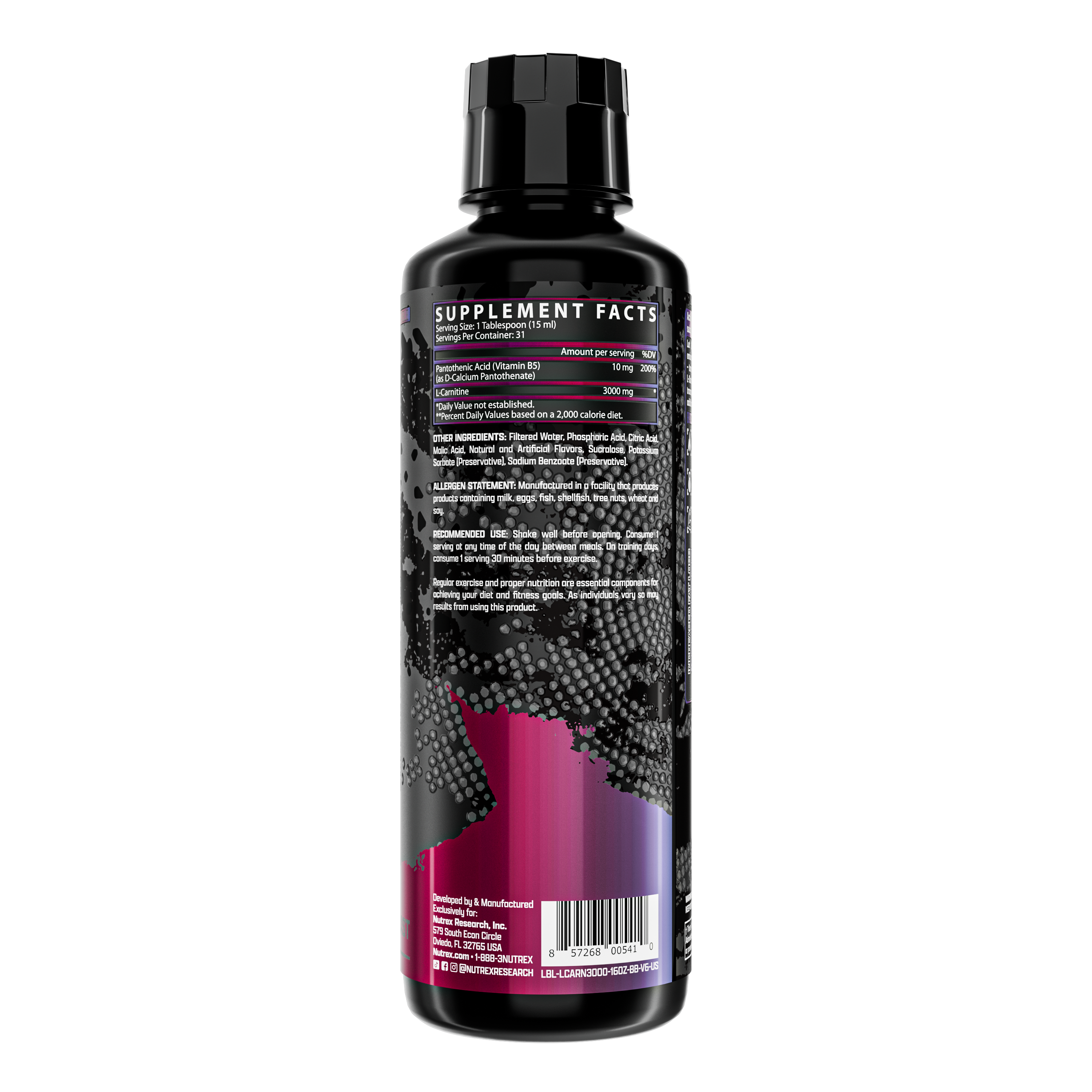 Nutrex Liquid Carnitine 3000,  16 Oz