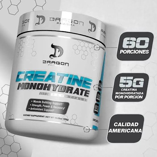 Suplemento Creatina Monohidrato Dragon Pharma para deportistas. Beneficios