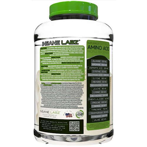 Perfil de aminoácidos de Insane Labz Mother Protein 1.8 lbs