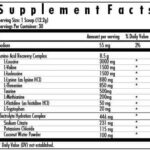 Información nutricional del suplemento USPLabs Modern EAA 366 GRS