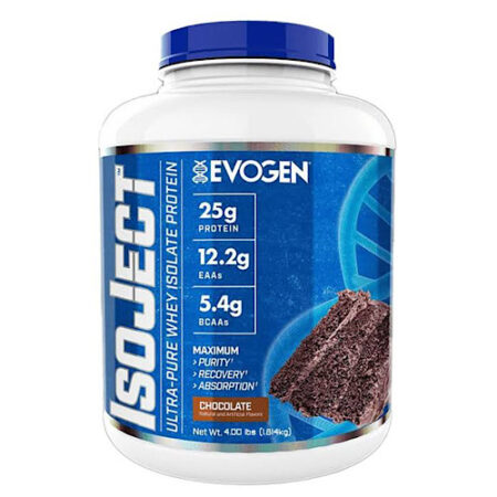 Evogen Isoject sabor Chocolate, 4 lbs, proteína aislada de suero.