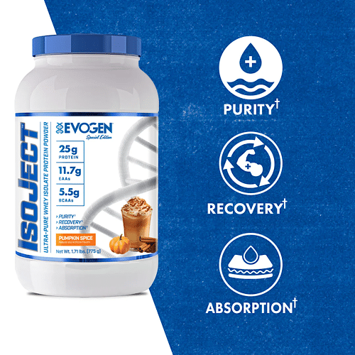 Evogen Isoject edición especial Pumpkin Spice, proteína aislada de suero.