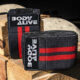 Vendas Body Alive enrolladas sobre madera