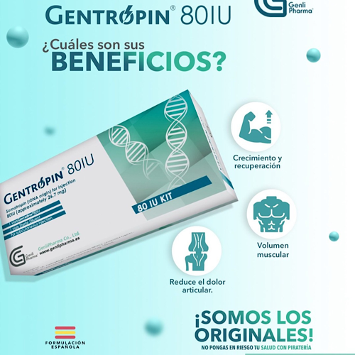 Beneficios de Gentropin 80 IU, hormona de crecimiento recombinante