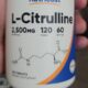 Producto real de Nutricost L-Citrulina 120 Tabletas