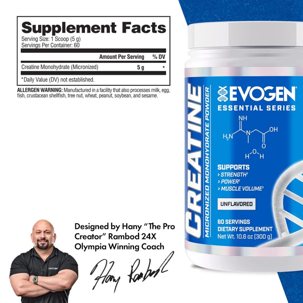 Evogen Creatine Monohydrate Ingredientes
