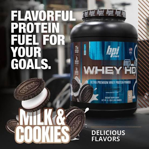 Whey HD sabor Milk & Cookies de BPI Sports