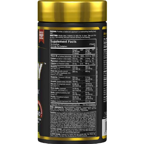 Tabla de ingredientes de Allmax Hydradry