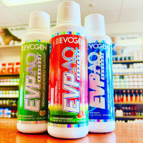 Botellas reales de Evogen EVP AQ en tienda