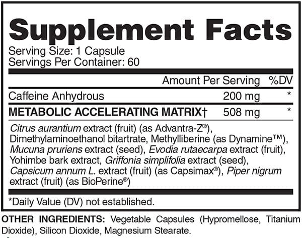 Evogen Lipocide Xtreme Ingredientes
