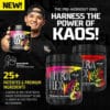 Imagen del suplemento pre-entrenamiento Nitraflex Kaos con beneficios únicos para atletas.
