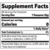 Tabla nutricional de Finaflex Pure BCAA 400 grs