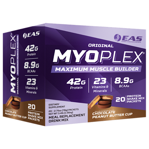 Myoplex Original sabor chocolate con cacahuate, 42g de proteína.
