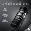 Composición de Muscletech Platinum Multivitamin con 18 vitaminas y minerales.