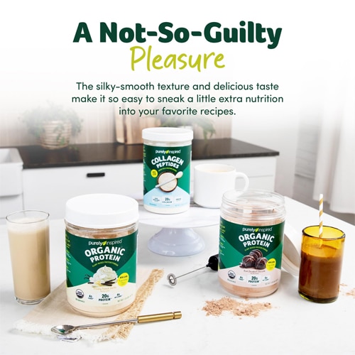 Diferentes presentaciones de Purely Inspired Organic Protein.