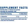 Información nutricional de Ronnie Coleman Glutamine XS 120 Servs