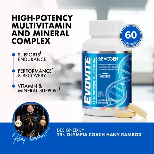 Atleta tomando Evovite Multivitamin