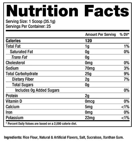 Etiqueta e información de Dragon Pharma Creamy Rice Cereal