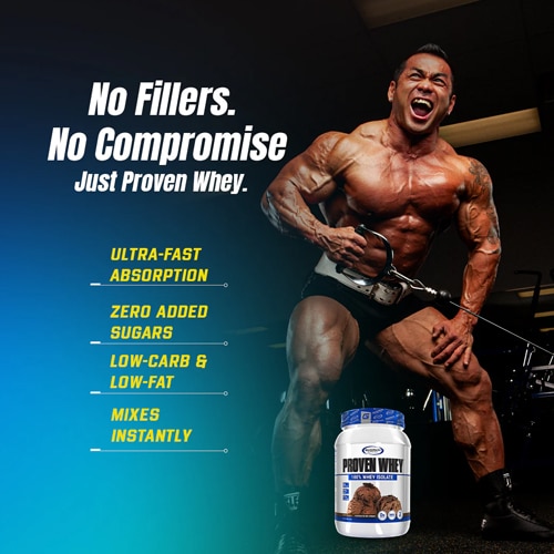 Atleta consumiendo proteína Gaspari Proven