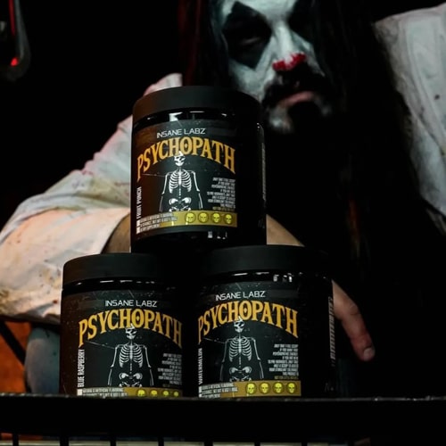 Atleta usando Psychopath pre workout