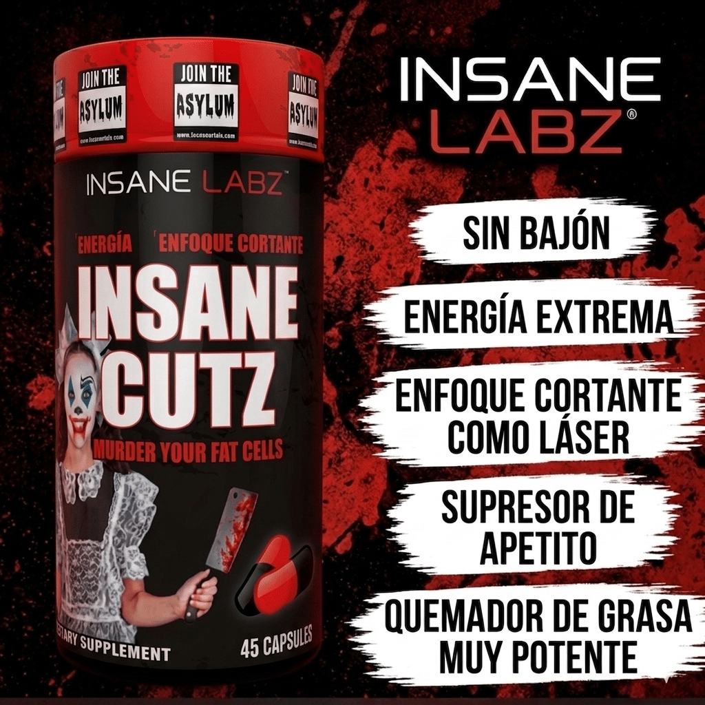 Insane Labz Insane Cutz 45 Caps | Quemador de Grasa y Energía