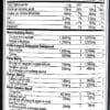 Información nutricional del producto vapor x
