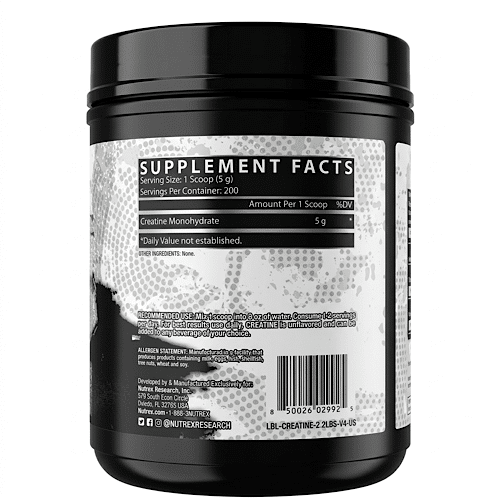 Nutrex Creatine Monohydrate 1 Kg | Fuerza y Rendimiento Muscular