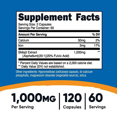 Nutricost Shilajit 120 Caps