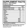 ⁠Tabla de informacion nutricional de Raw Liquid Glycerol con gramos de glicerol por servicio