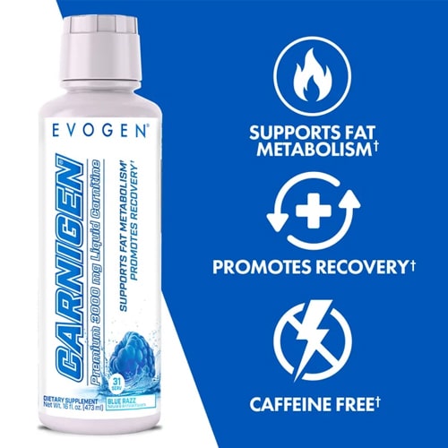 Evogen Carnigen Liquid 16 oz carnitina liquida 3000 mg beneficios