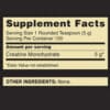 Tabla nutricional e ingredientes Optimum Nutrition Micronized Creatine 600g