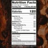 Tabla de información nutricional de Raw Crema de Arroz con gramos de carbohidratos complejos y cero azúcar por porción