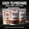 Comida pre entrenamiento de crema de arroz combinada con proteína en polvo aislada y creatina