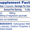 Tabla de información nutrimental de Hi-Tech Pharmaceuticals Magnesium Glycinate⁠